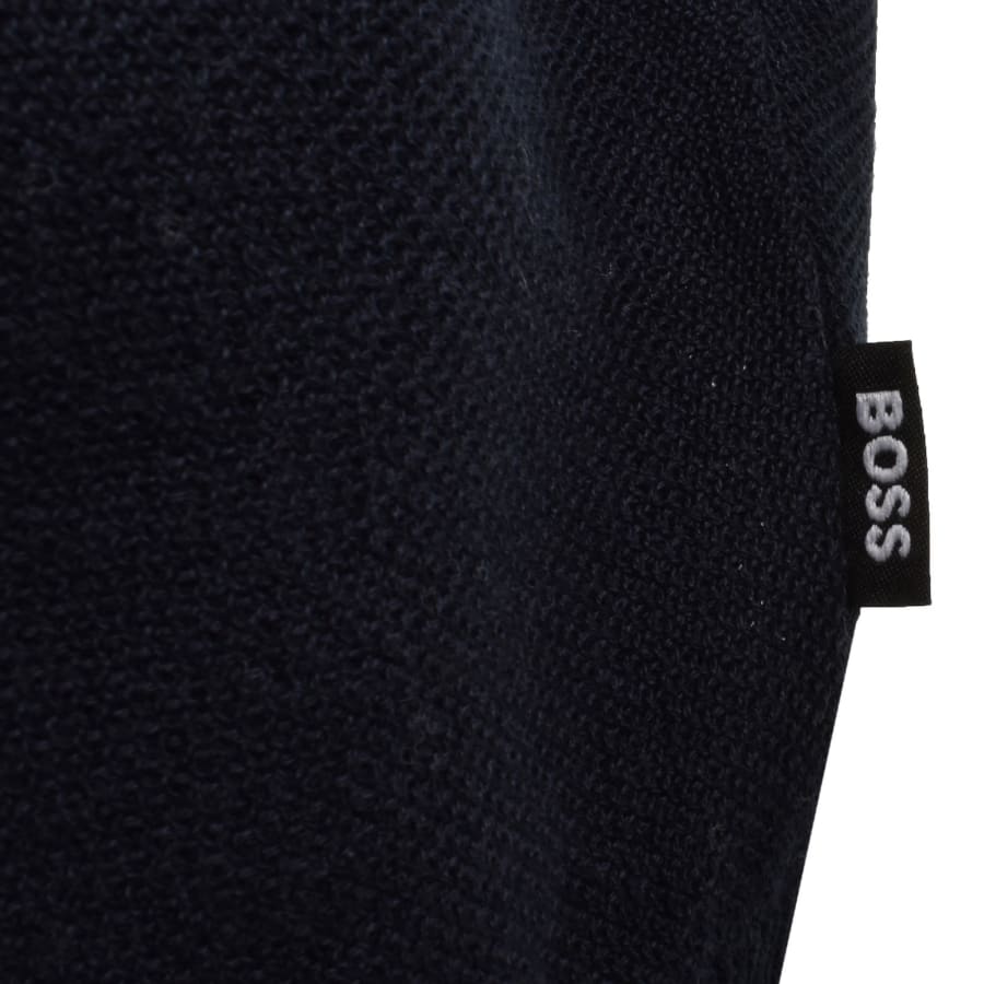 Image number 3 for BOSS H Jianluca Knit T Shirt Dark Blue