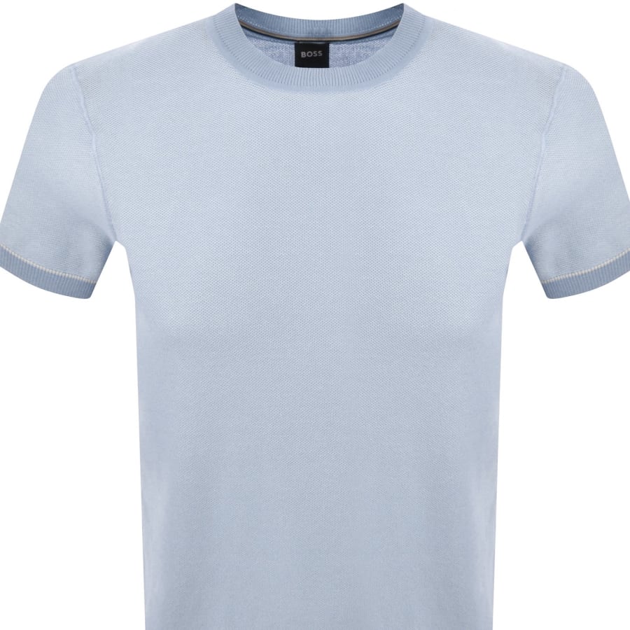 Image number 2 for BOSS H Jianluca Knit T Shirt Blue