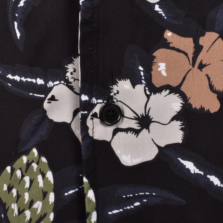 Image number 3 for BOSS Short Sleeve Beach Shirt Black