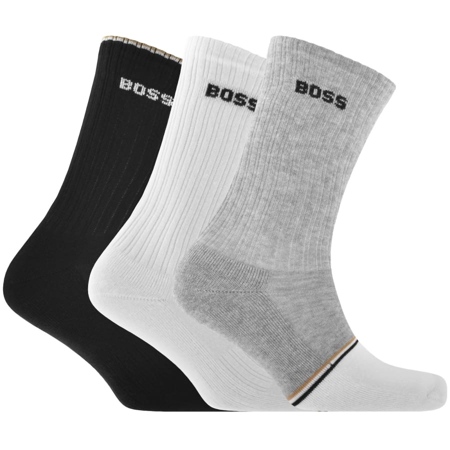 Image number 1 for BOSS 3 Pack Logo Quarter Socks