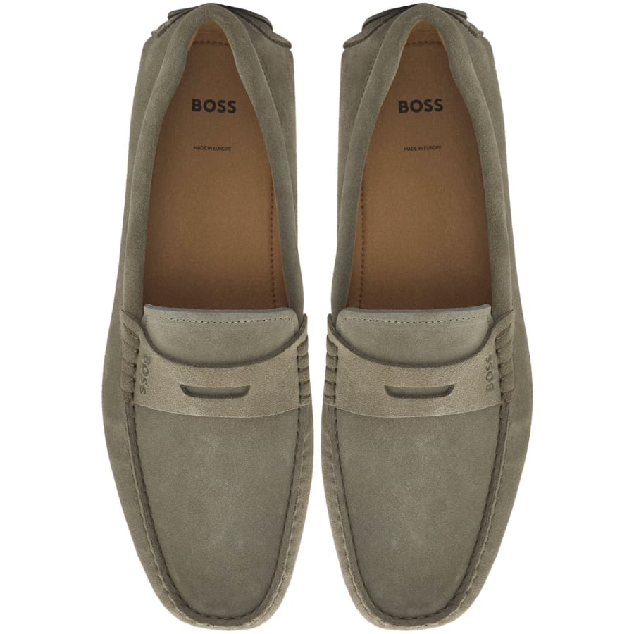Image number 3 for BOSS Noel Moccasin Shoes Green