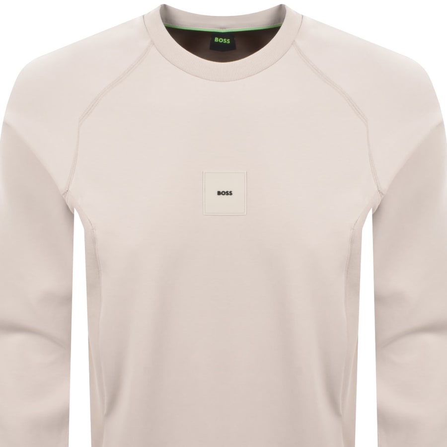 Image number 2 for BOSS Salbo Rib Sweatshirt Beige