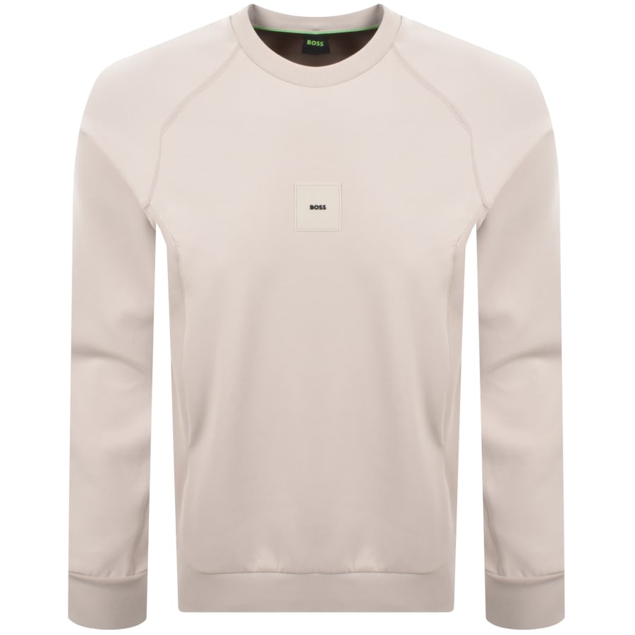 Image number 1 for BOSS Salbo Rib Sweatshirt Beige