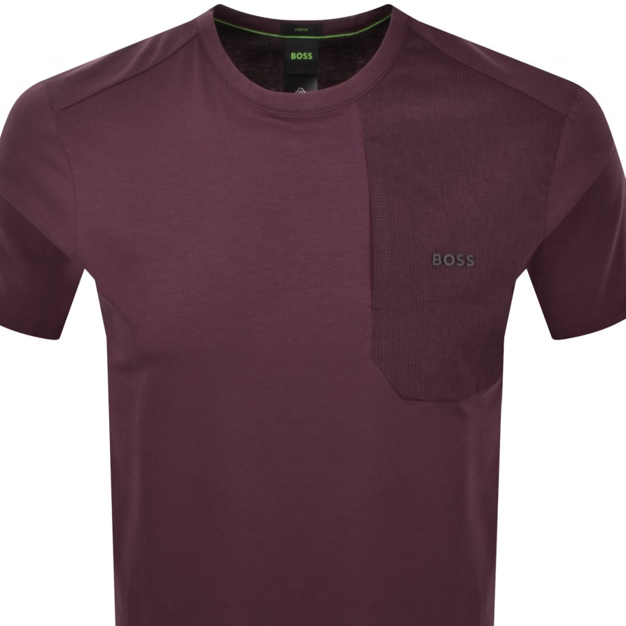 Image number 2 for BOSS Tee PKT T Shirt Burgundy