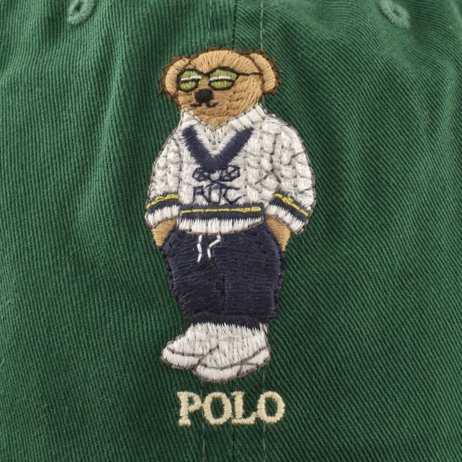 Image number 5 for Ralph Lauren Classic Bear Logo Cap Green