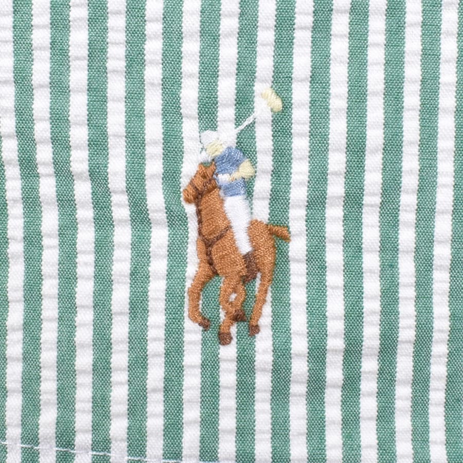 Image number 3 for Ralph Lauren Seersucker Swim Shorts Green