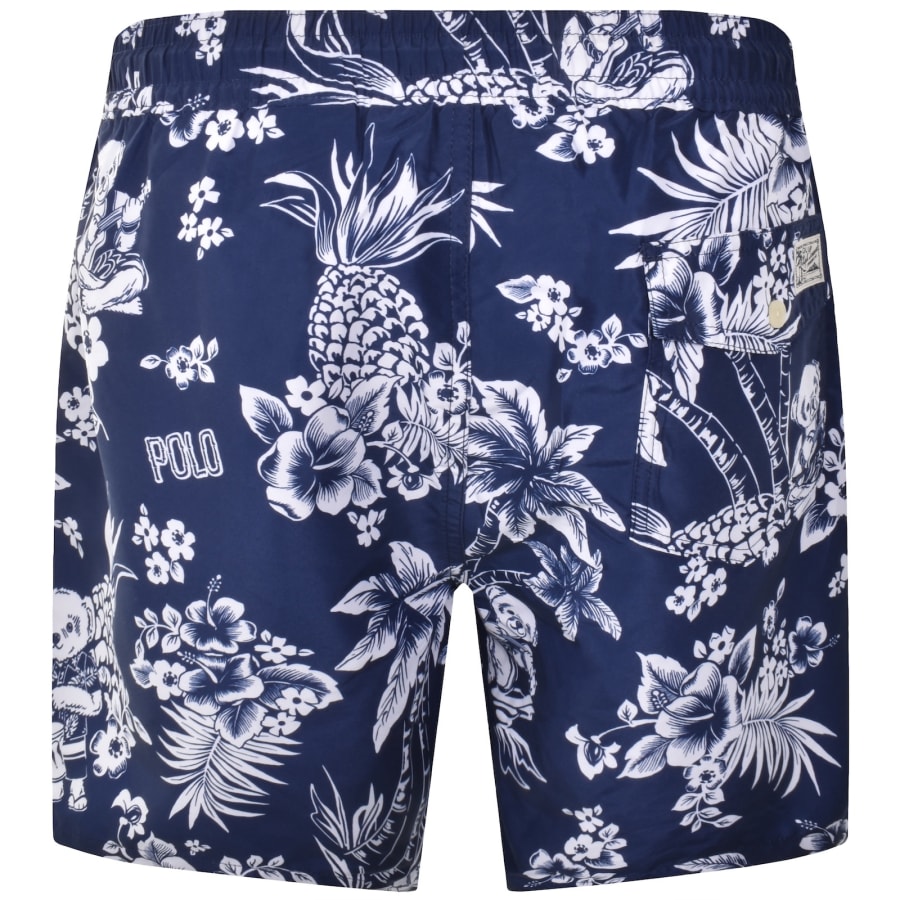 Image number 2 for Ralph Lauren Tropical Bear Swim Shorts Blue