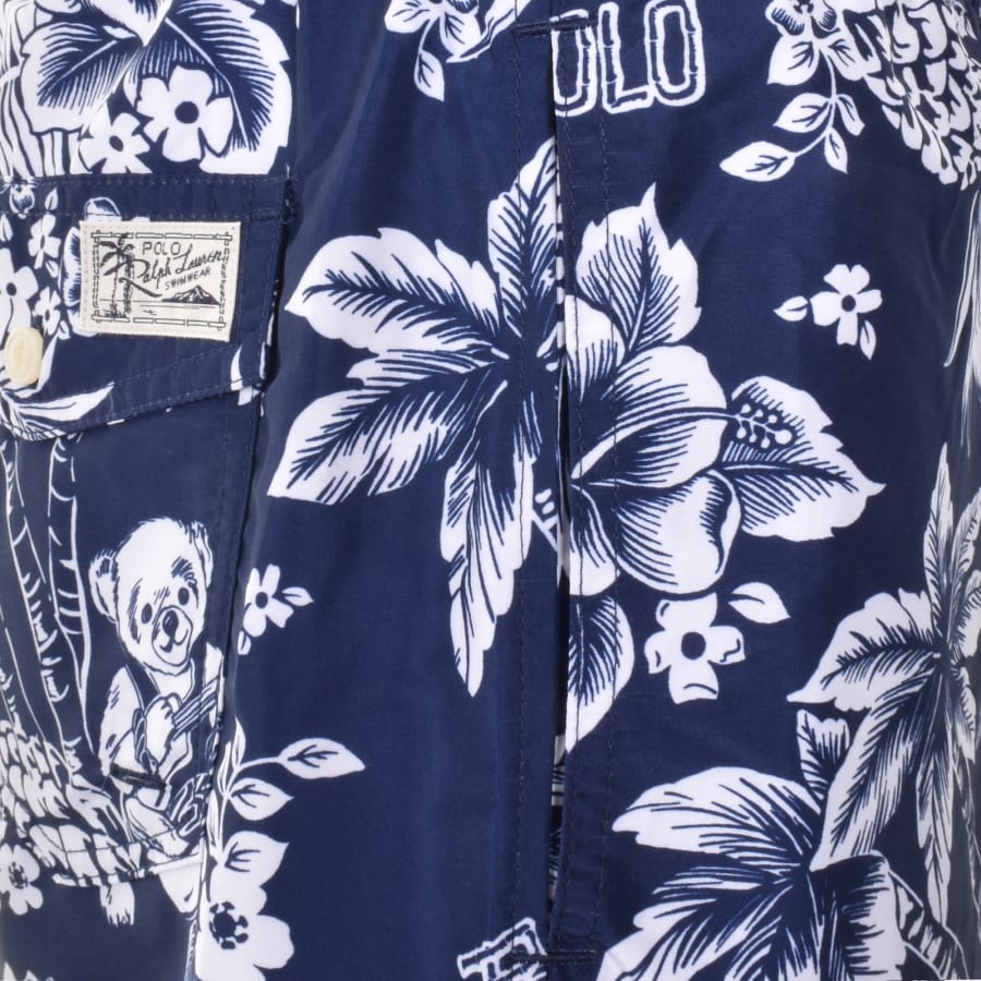 Image number 5 for Ralph Lauren Tropical Bear Swim Shorts Blue