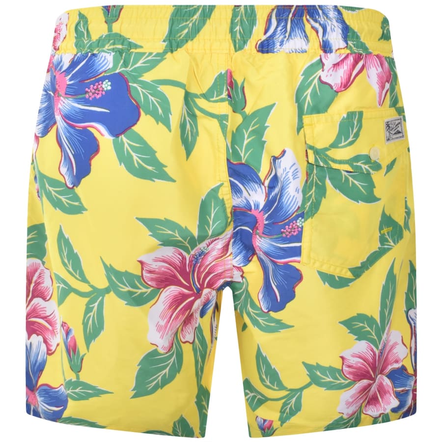 Image number 2 for Ralph Lauren Floral Swim Shorts Yellow