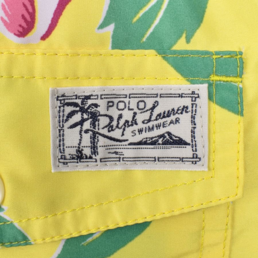 Image number 4 for Ralph Lauren Floral Swim Shorts Yellow