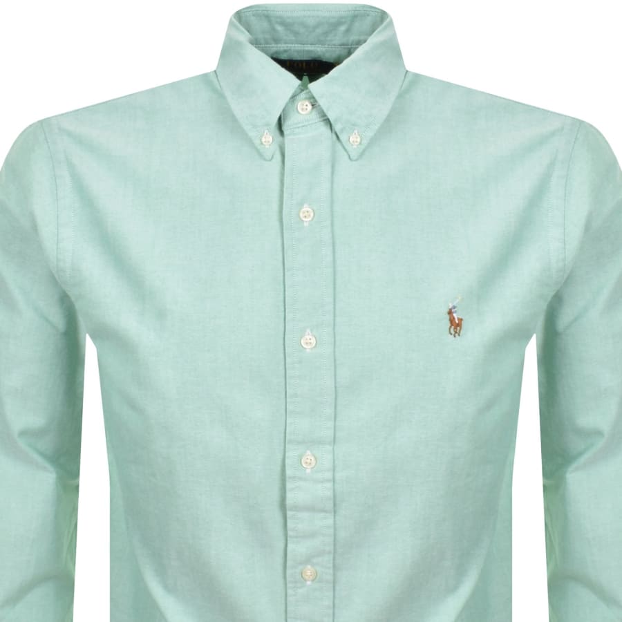 Image number 2 for Ralph Lauren Long Sleeve Shirt Emerald Green