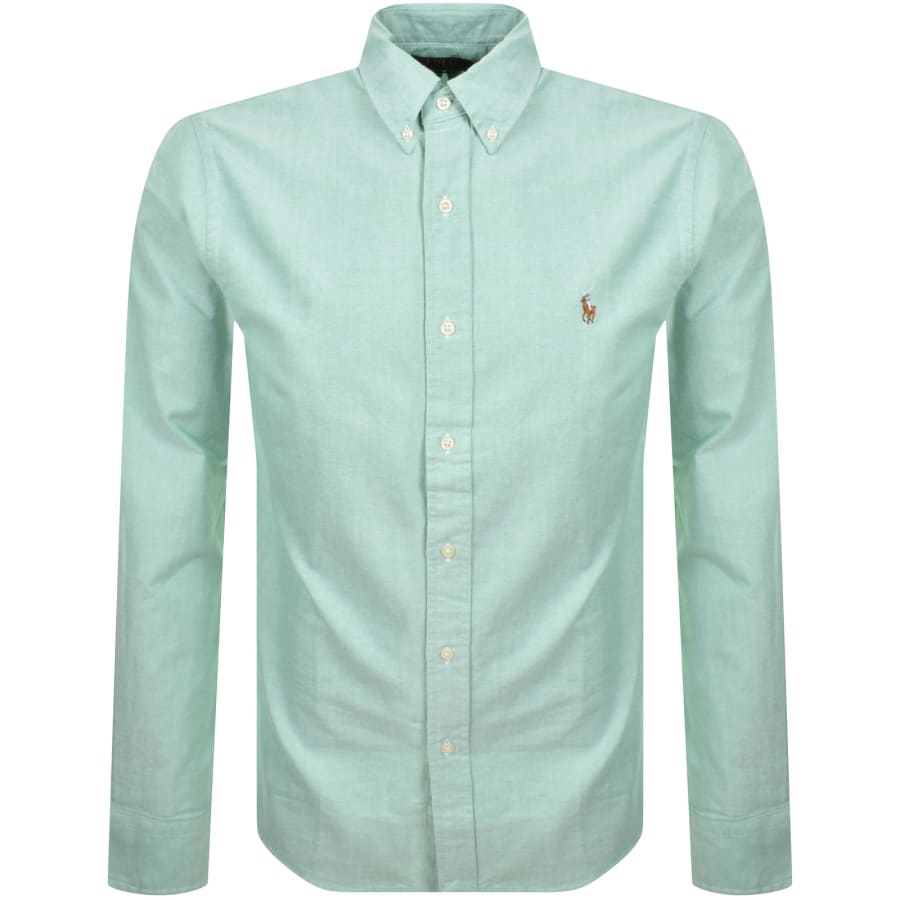 Image number 1 for Ralph Lauren Long Sleeve Shirt Emerald Green