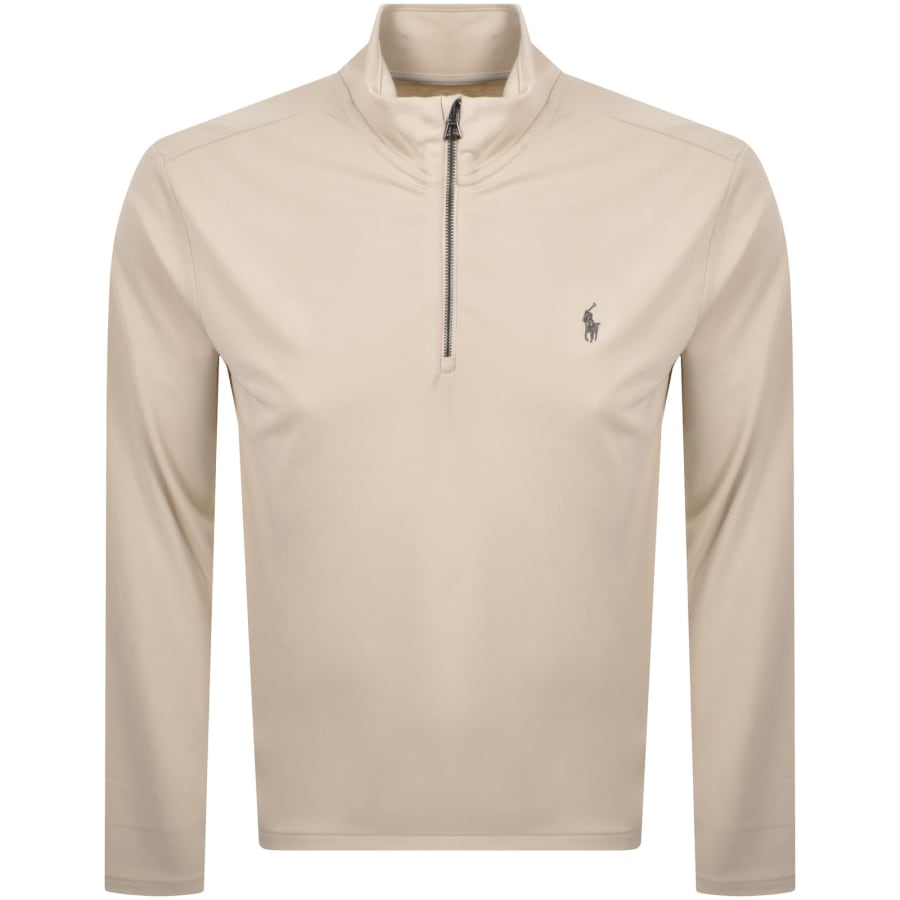 Image number 1 for Ralph Lauren Quarter Zip Sweatshirt Cream