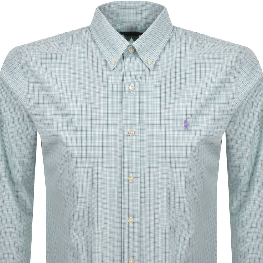 Image number 2 for Ralph Lauren Check Long Sleeve Shirt Green