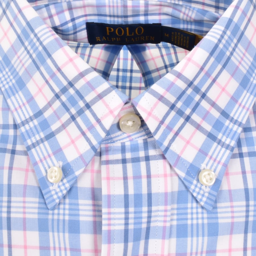 Image number 4 for Ralph Lauren Check Long Sleeve Shirt Blue
