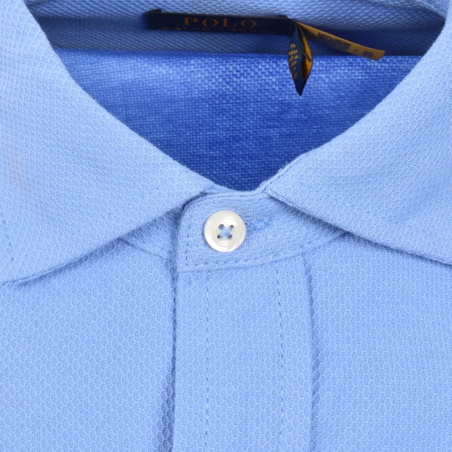 Image number 4 for Ralph Lauren Honeycomb Textured Shirt Blue