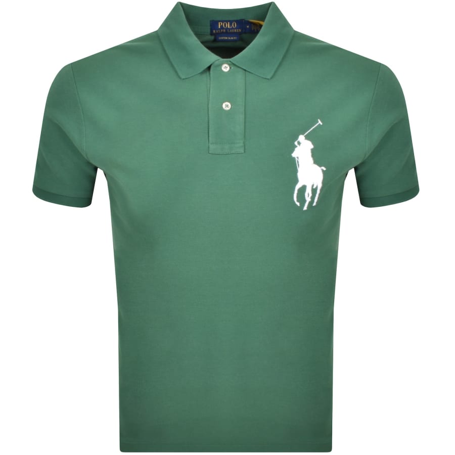 Image number 2 for Ralph Lauren Custom Slim Polo T Shirt Green