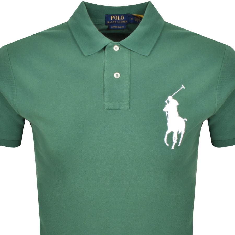 Image number 3 for Ralph Lauren Custom Slim Polo T Shirt Green