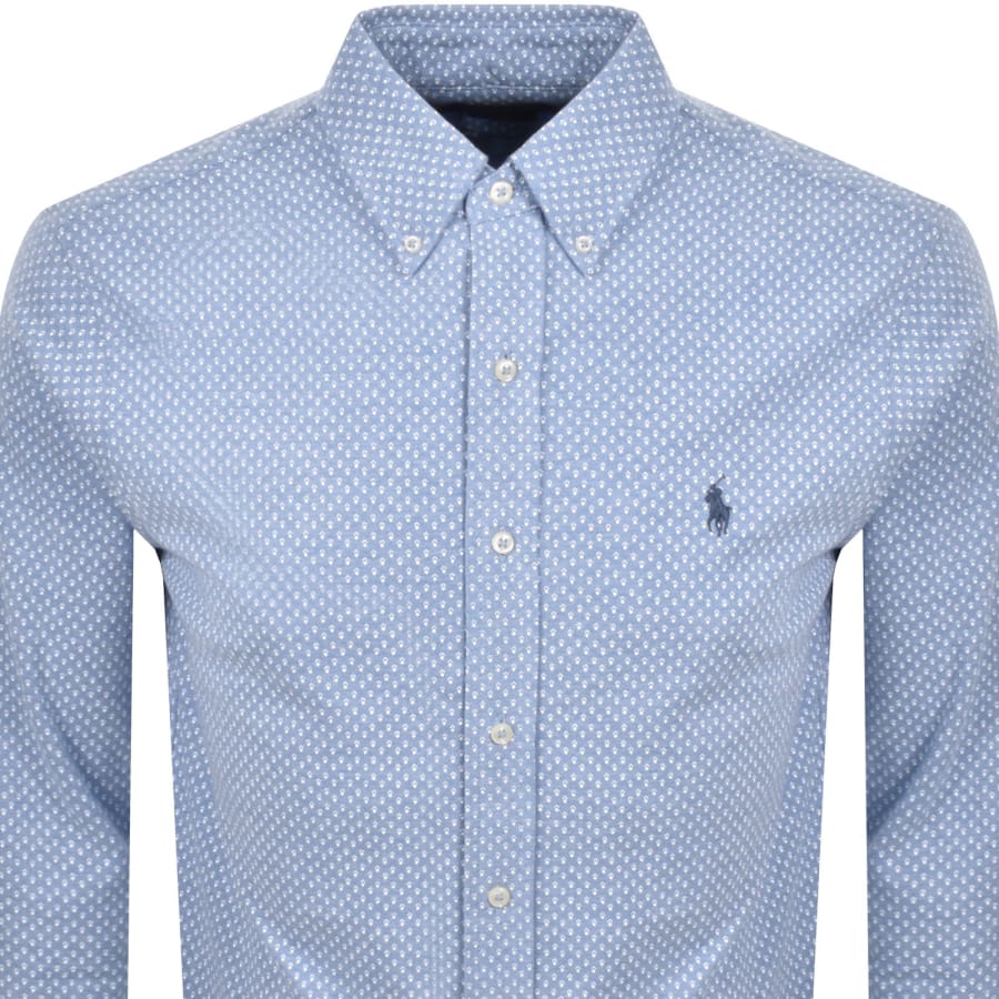 Image number 2 for Ralph Lauren Featherweight Long Sleeve Shirt Blue