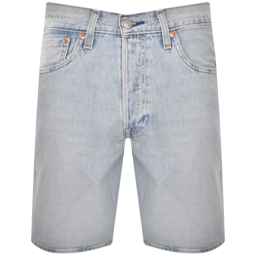 Image number 2 for Levis Original Fit 501 Denim Shorts Blue