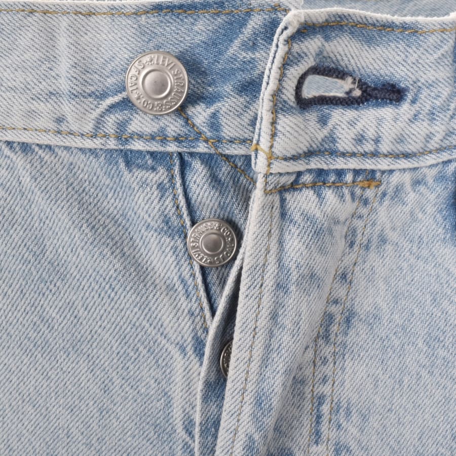 Image number 5 for Levis Original Fit 501 Denim Shorts Blue