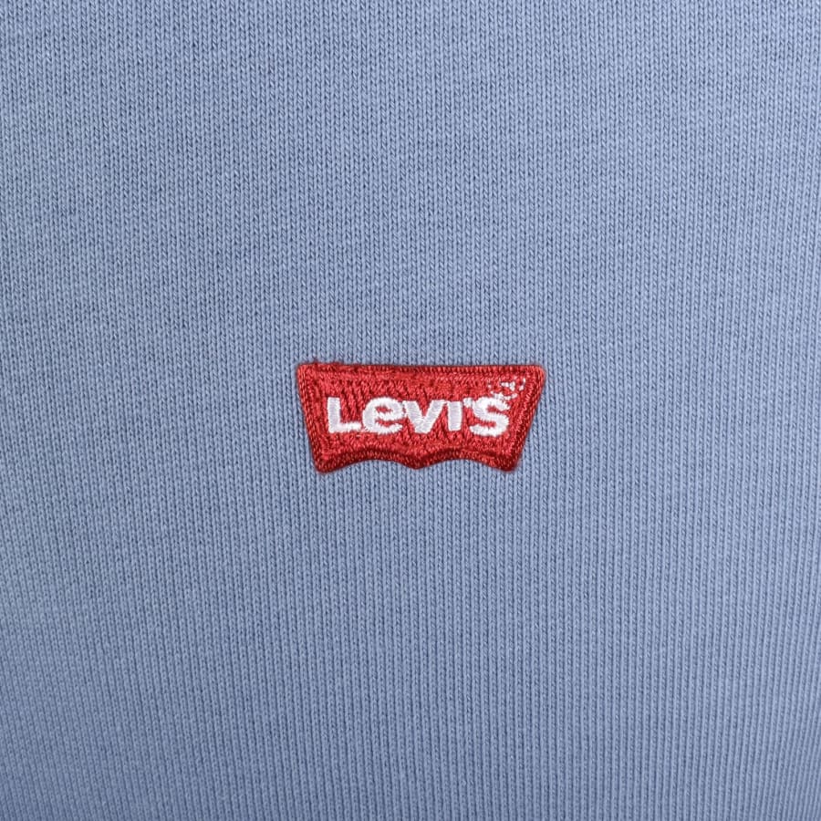 Image number 3 for Levis Original Quarter Zip Sweatshirt Blue