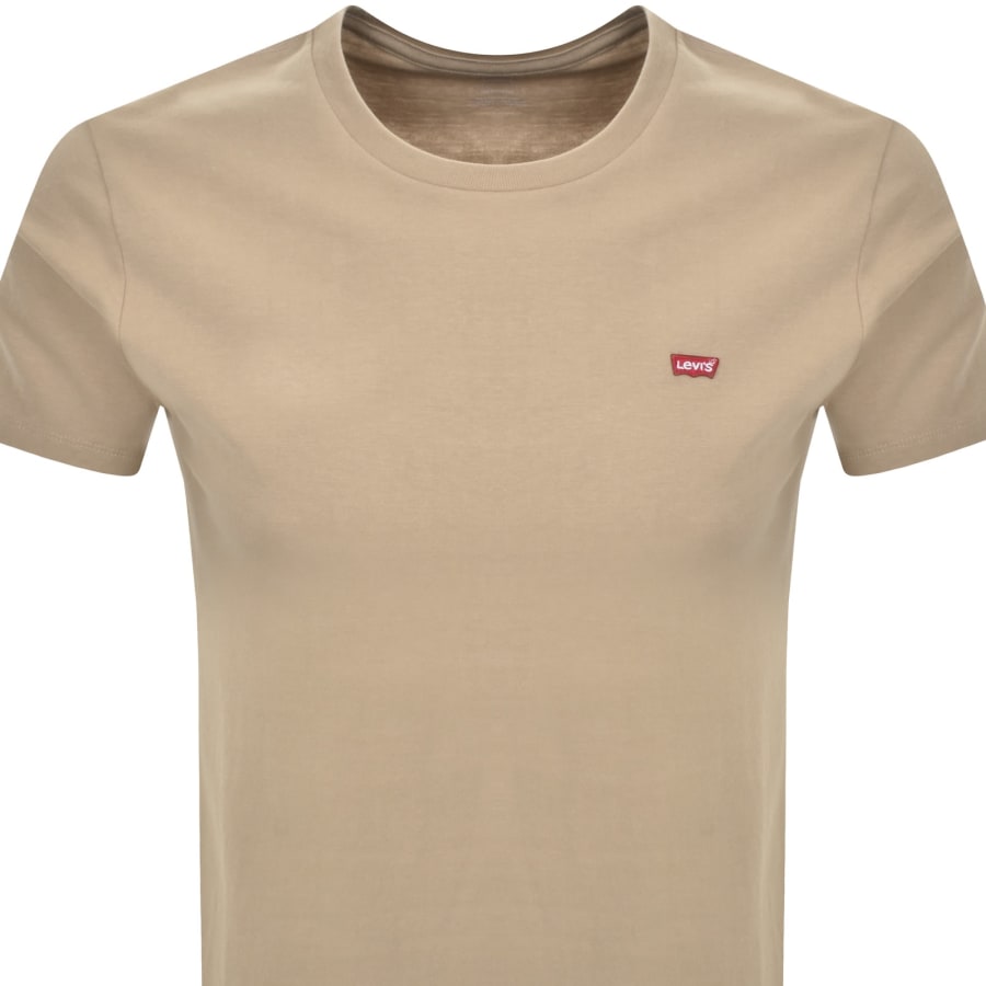 Image number 2 for Levis Original Housemark T Shirt Beige