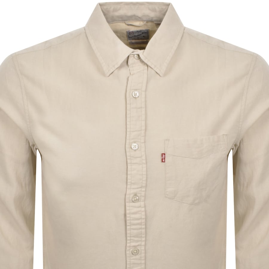 Image number 2 for Levis Sunset Long Sleeve Shirt Beige