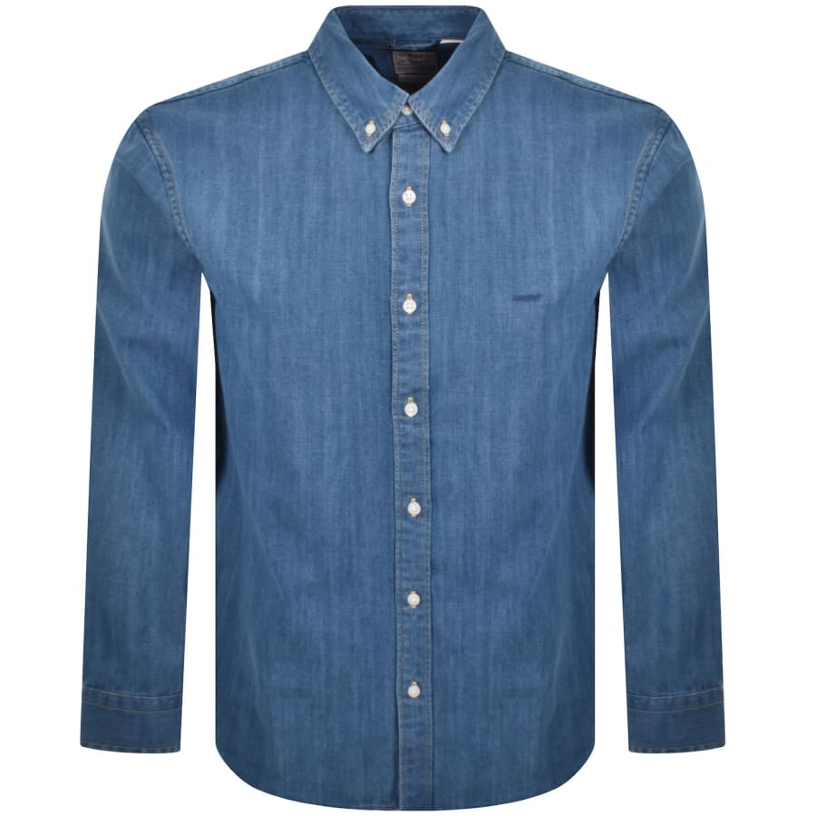 Image number 1 for Levis Authentic Button Down Shirt Blue