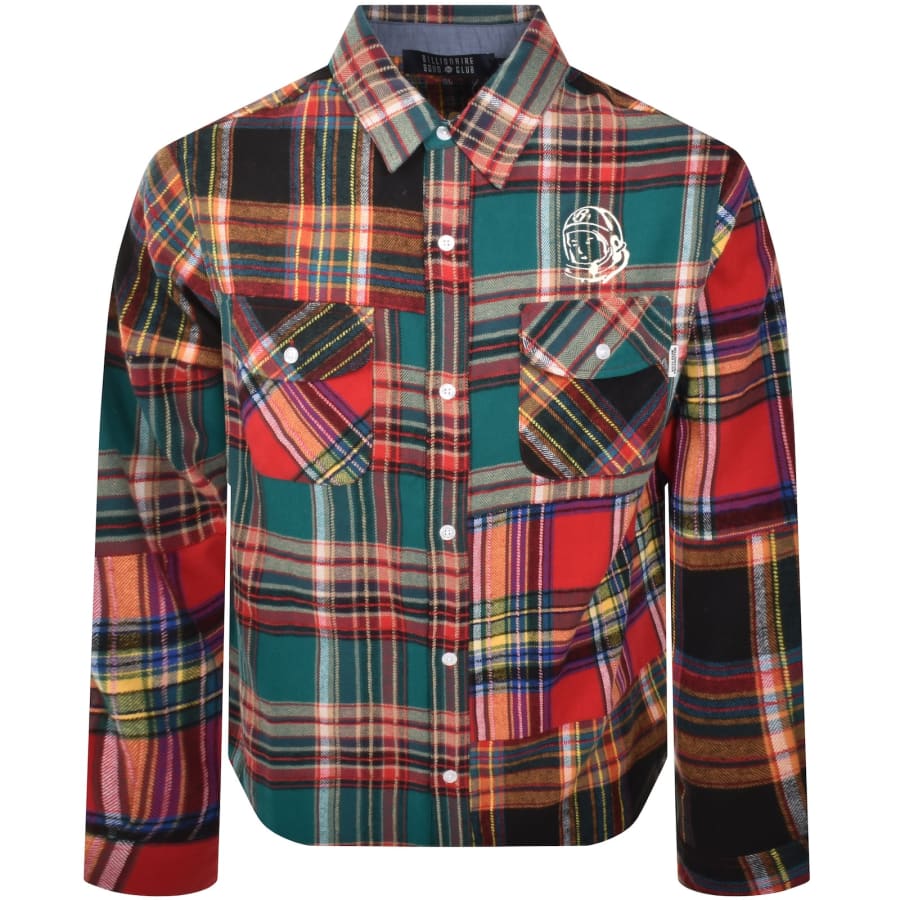Image number 2 for Billionaire Boys Club Check Shirt Red