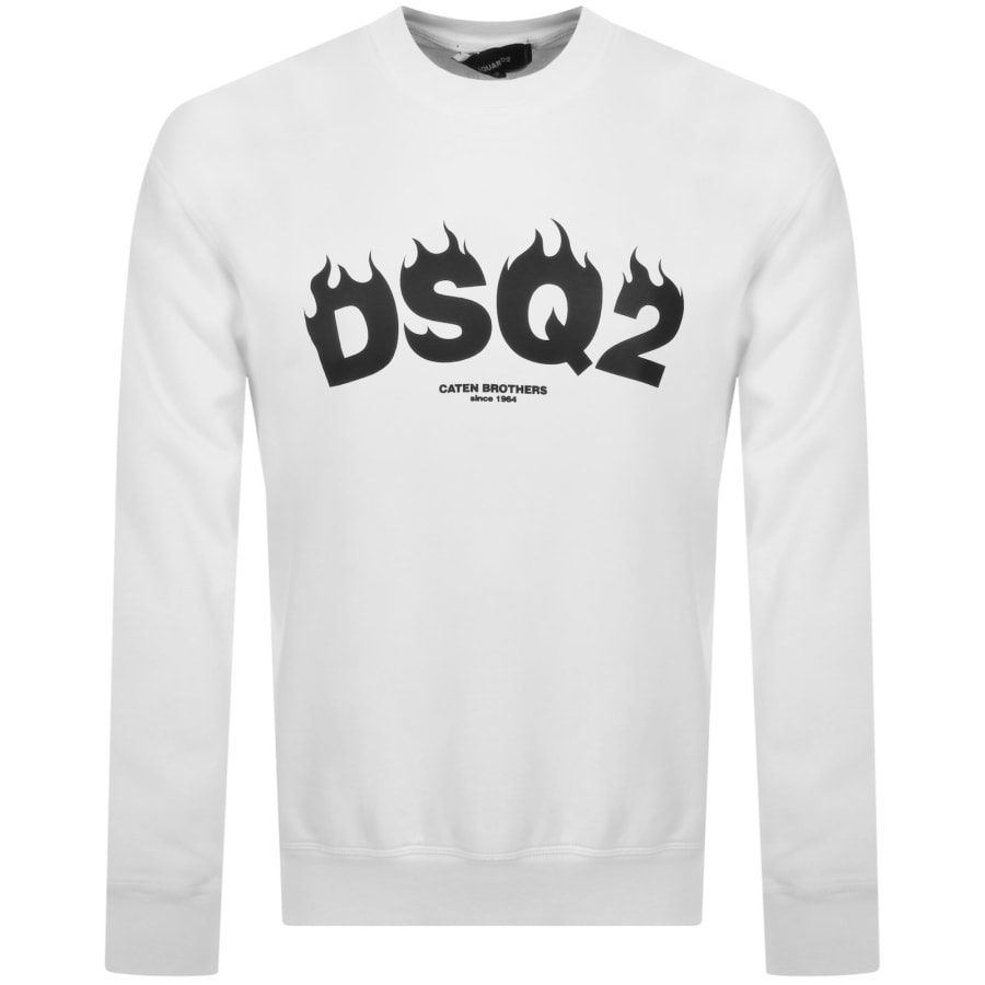 Image number 1 for DSQUARED2 Crew Neck Logo Sweatshirt White