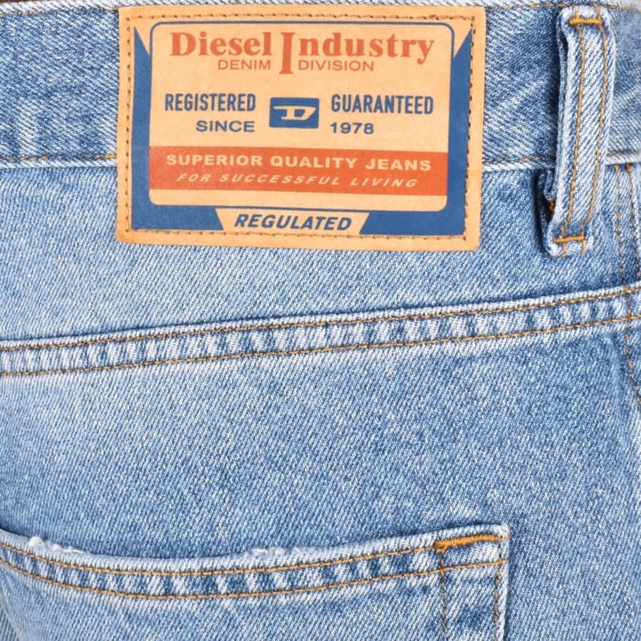 Image number 3 for Diesel Denim Regular Shorts Blue