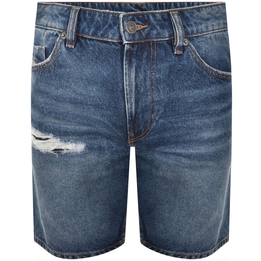 Image number 2 for Diesel Denim Regular Shorts Blue