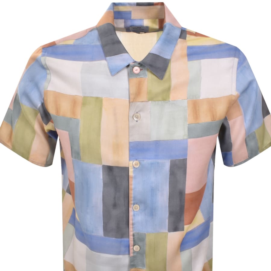 Image number 2 for Paul Smith Short Sleeve Casual Shirt Blue
