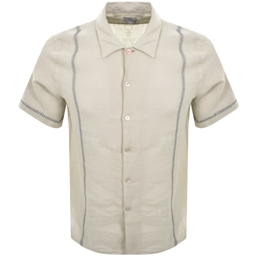 Image number 1 for Paul Smith Short Sleeve Casual Shirt Beige