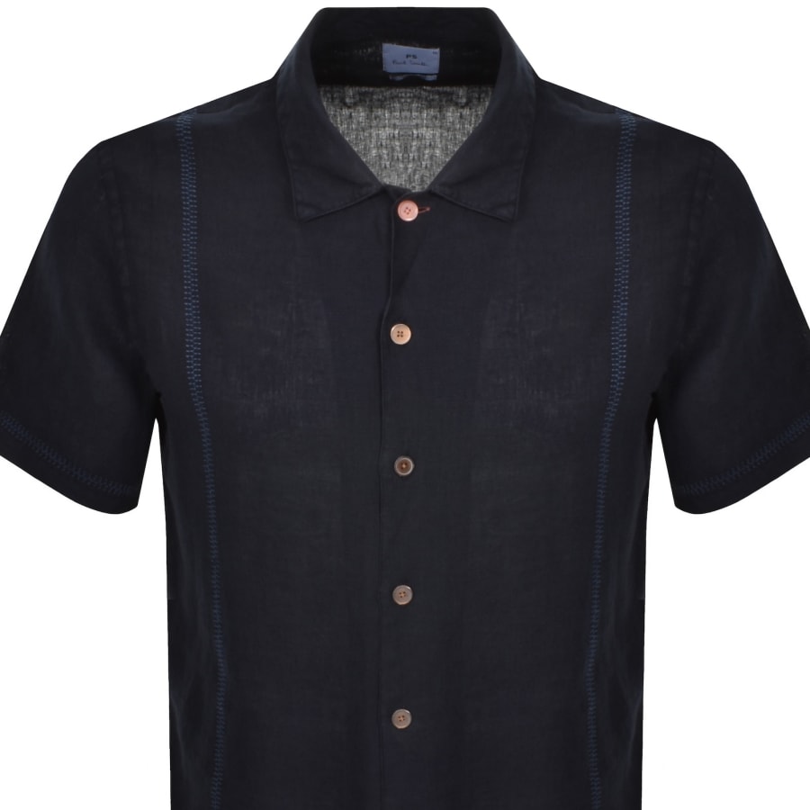 Image number 2 for Paul Smith Short Sleeve Casual Shirt Navy