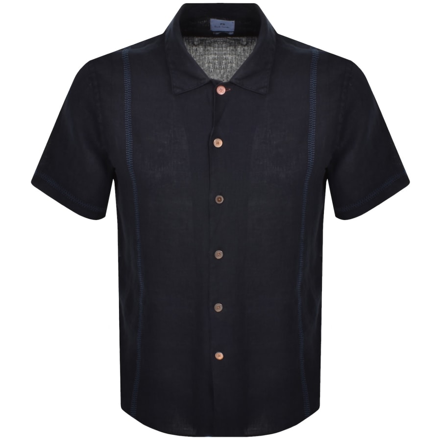 Image number 1 for Paul Smith Short Sleeve Casual Shirt Navy