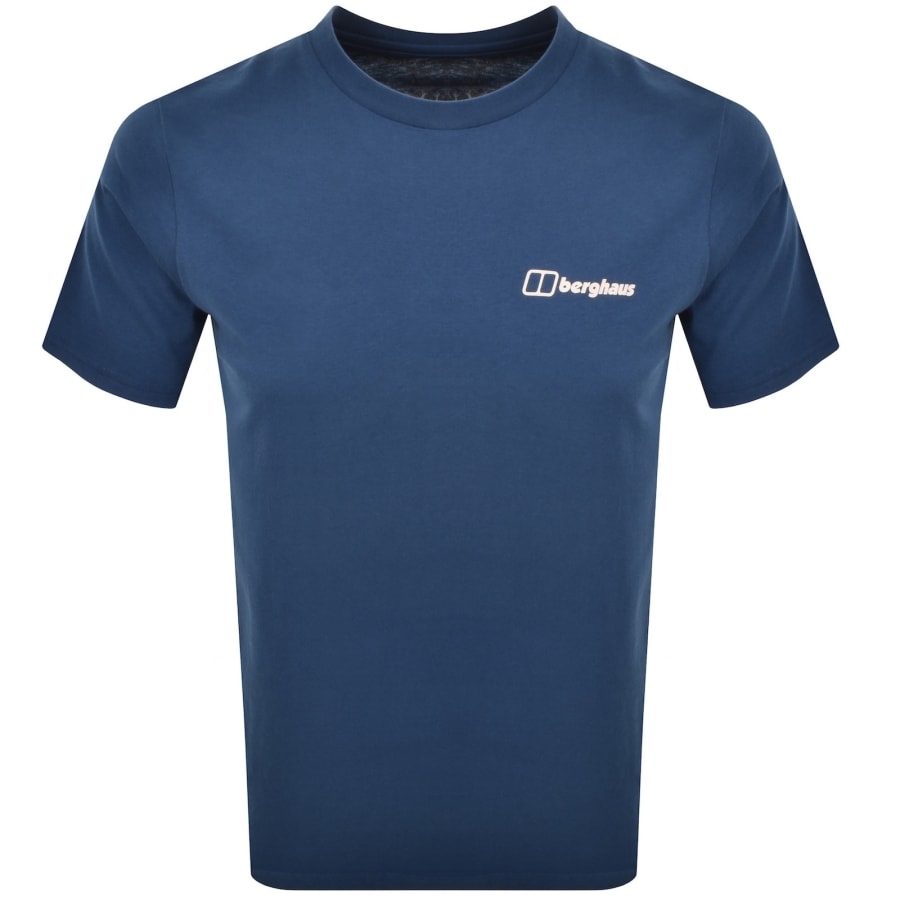 Image number 2 for Berghaus Rolling Peaks Logo T Shirt Navy