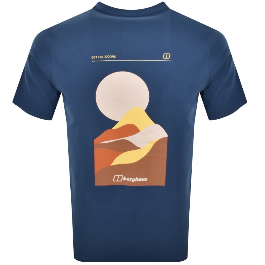 Image number 5 for Berghaus Rolling Peaks Logo T Shirt Navy