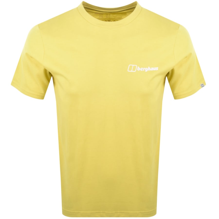 Image number 2 for Berghaus Rolling Peaks Logo T Shirt Yellow
