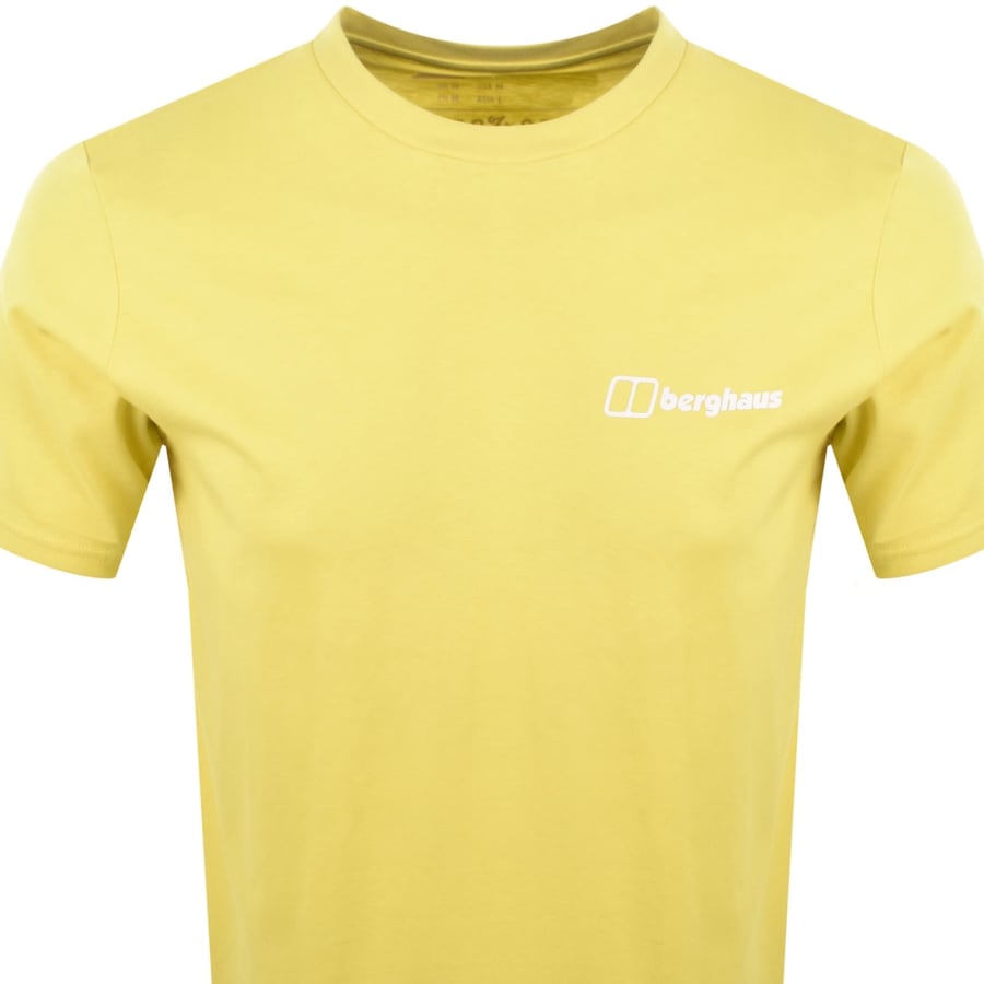 Image number 3 for Berghaus Rolling Peaks Logo T Shirt Yellow