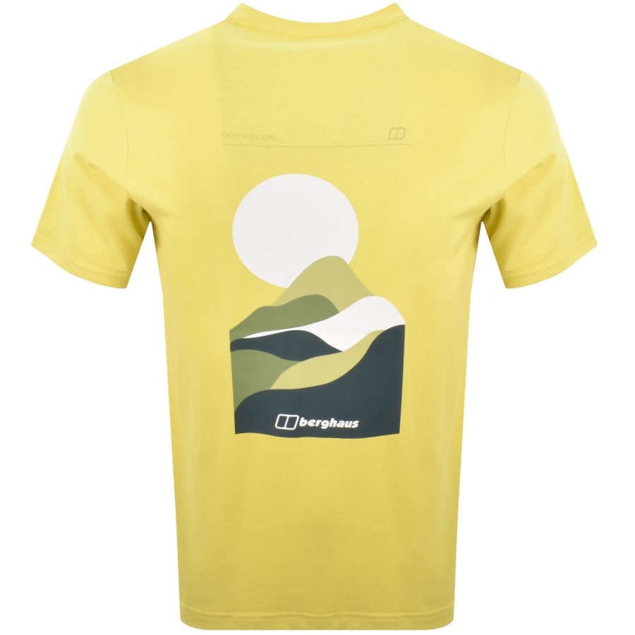Image number 5 for Berghaus Rolling Peaks Logo T Shirt Yellow
