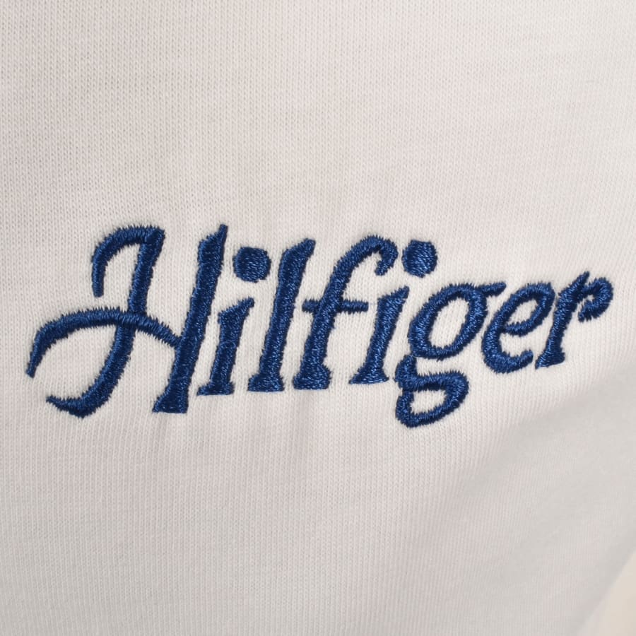 Image number 3 for Tommy Hilfiger Logo Summer T Shirt Cream