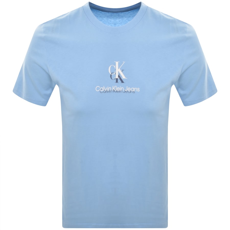 Image number 2 for Calvin Klein Jeans Bold CK T Shirt Blue