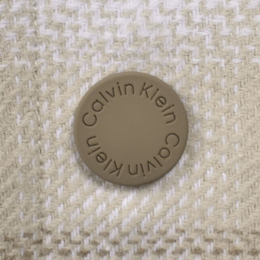 Image number 4 for Calvin Klein Twill Check Overshirt Beige