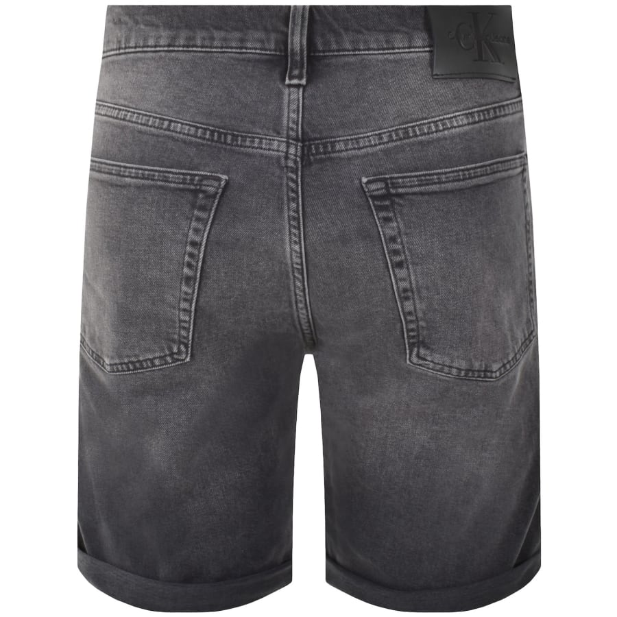 Image number 3 for Calvin Klein Jeans Slim Fit Denim Shorts Grey