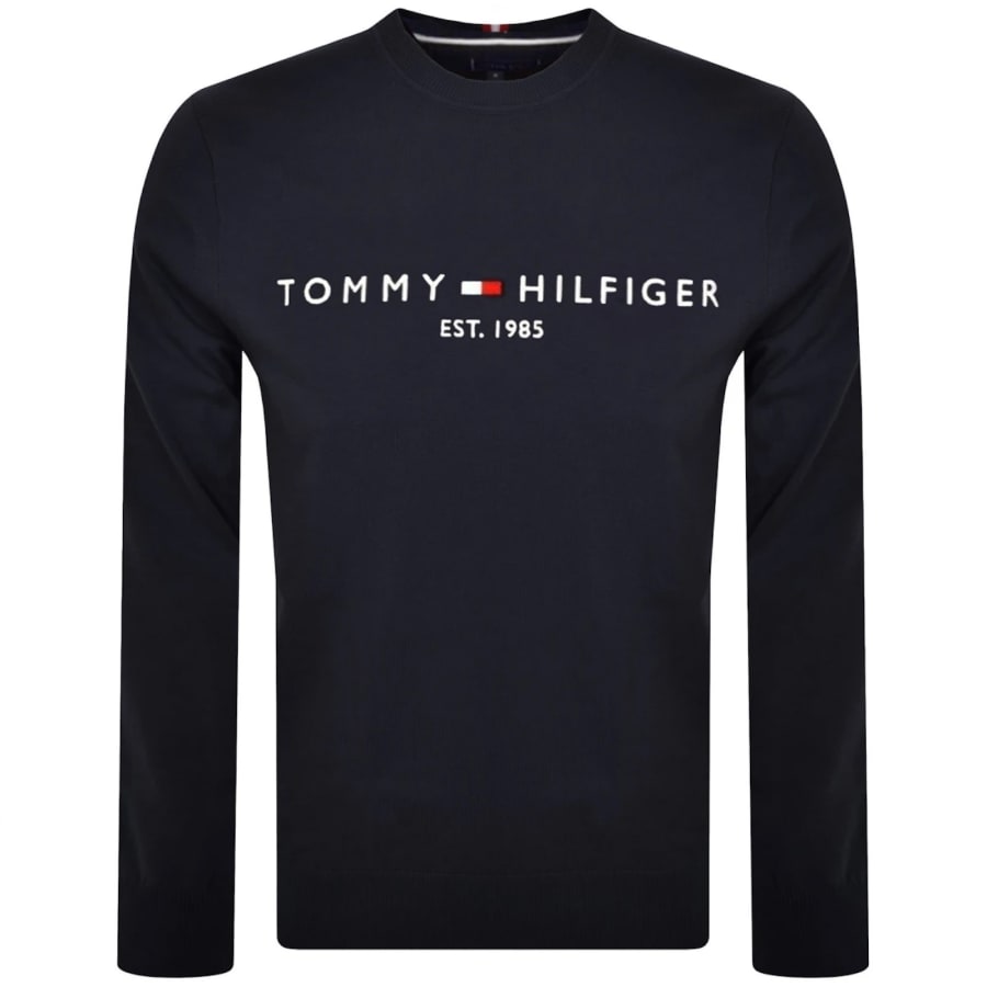 Image number 1 for Tommy Hilfiger Logo Sweatshirt Navy