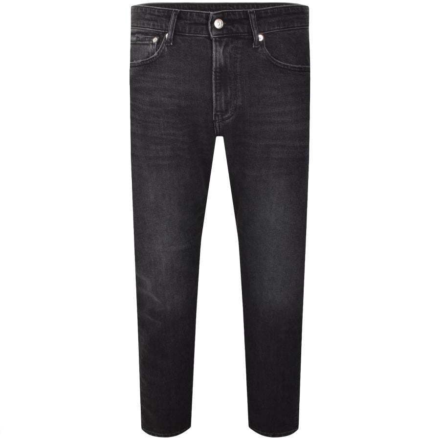 Image number 2 for Calvin Klein Slim Taper Fit Jeans Black