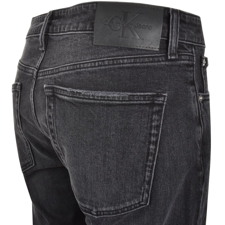 Image number 4 for Calvin Klein Slim Taper Fit Jeans Black