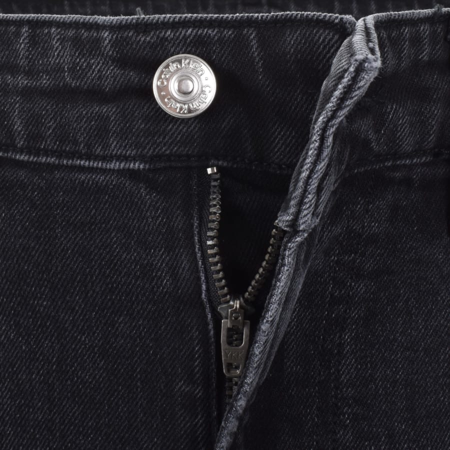 Image number 5 for Calvin Klein Slim Taper Fit Jeans Black